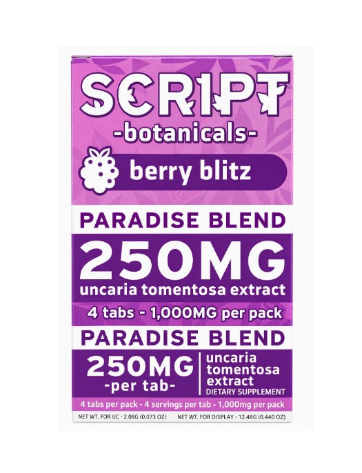 SCRIPT BOTANICALS PRDISE BLEND BERRY BLITZ 1000MG