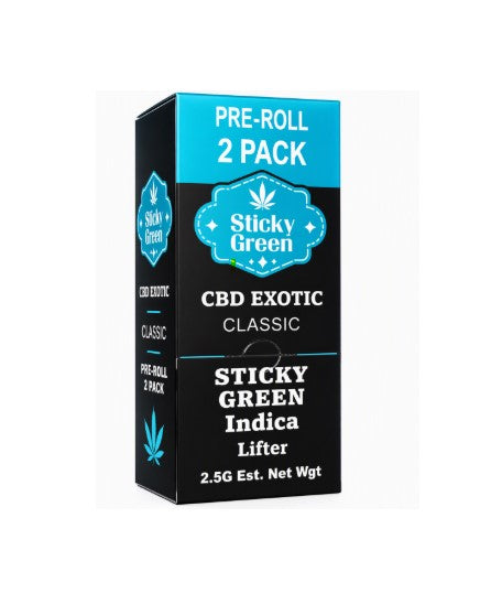 STICKY GREEN CBD EXOTIC PRE ROLL LIFTER 2CT