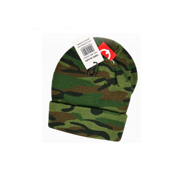 WINTER BEANIES GREEN CAMO WFL-0801 1CT