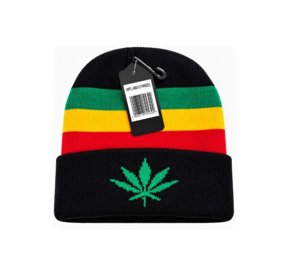 WINTER BEANIES RASTA LEAF WFL-0801 THREE 1CT