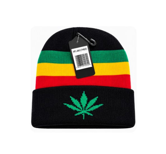 WINTER BEANIES RASTA LEAF WFL-0801 THREE 1CT