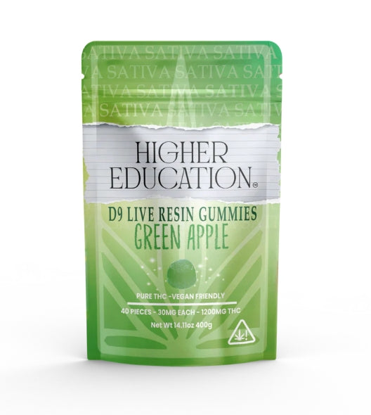 HIGHER EDUCATION D9 LR THC GUMY GREEN APPLE 30MG