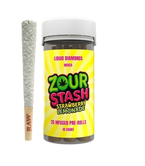 ZOUR STASH LQD DIAMONDS PROLL STRAWBERRY LEMNDE IND 2G
