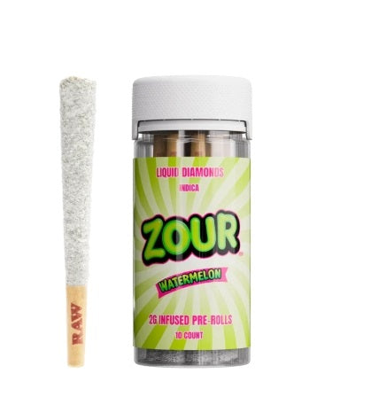 ZOUR STASH LQD DIAMONDS PROLL WATERMELON IND 2G