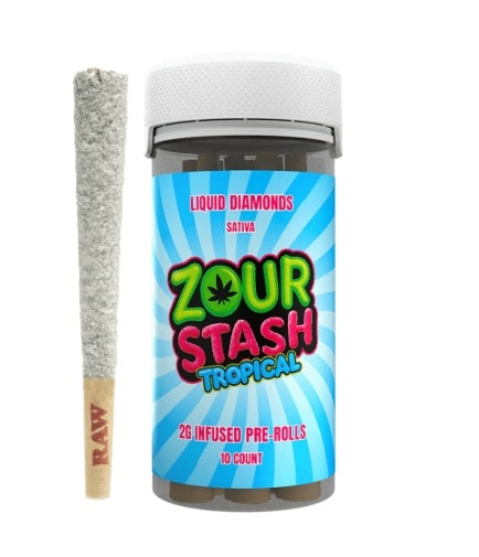 ZOUR STASH LQD DIAMONDS PROLL TROPICAL STV 2G