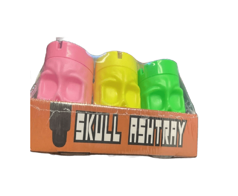 SKULL ASHTRAY ASSD COLORS SKP