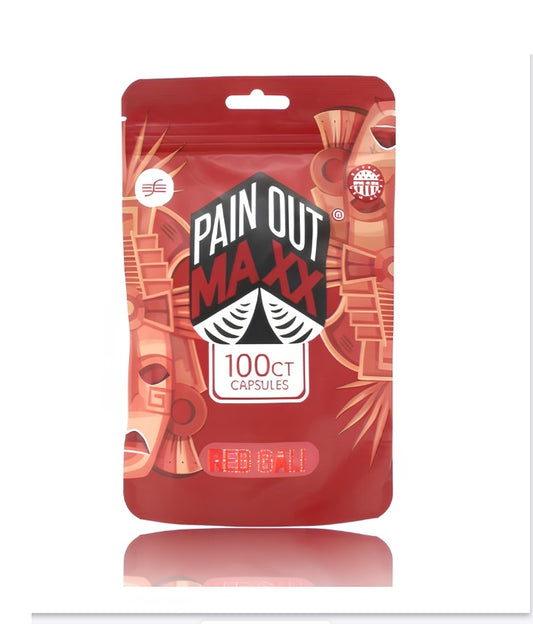PAIN OUT MAXX KRATOM CAPS RED BALI 100CT