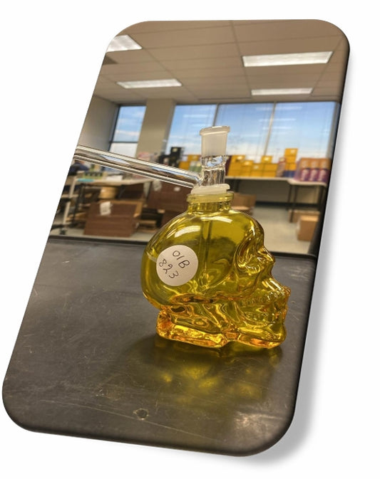OIL BURNER BUBBLER SMALL SKULL BASE OLB823 5"