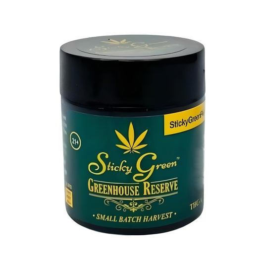 STICKY GREEN GREEN HOUSE RESERVE THCA FLOWER INDICA RS 11 3.5GM