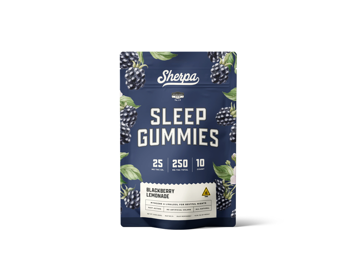 SHERPA THC SLEEP GUMY BLACKBERY LEMNADE 25MG 10CT