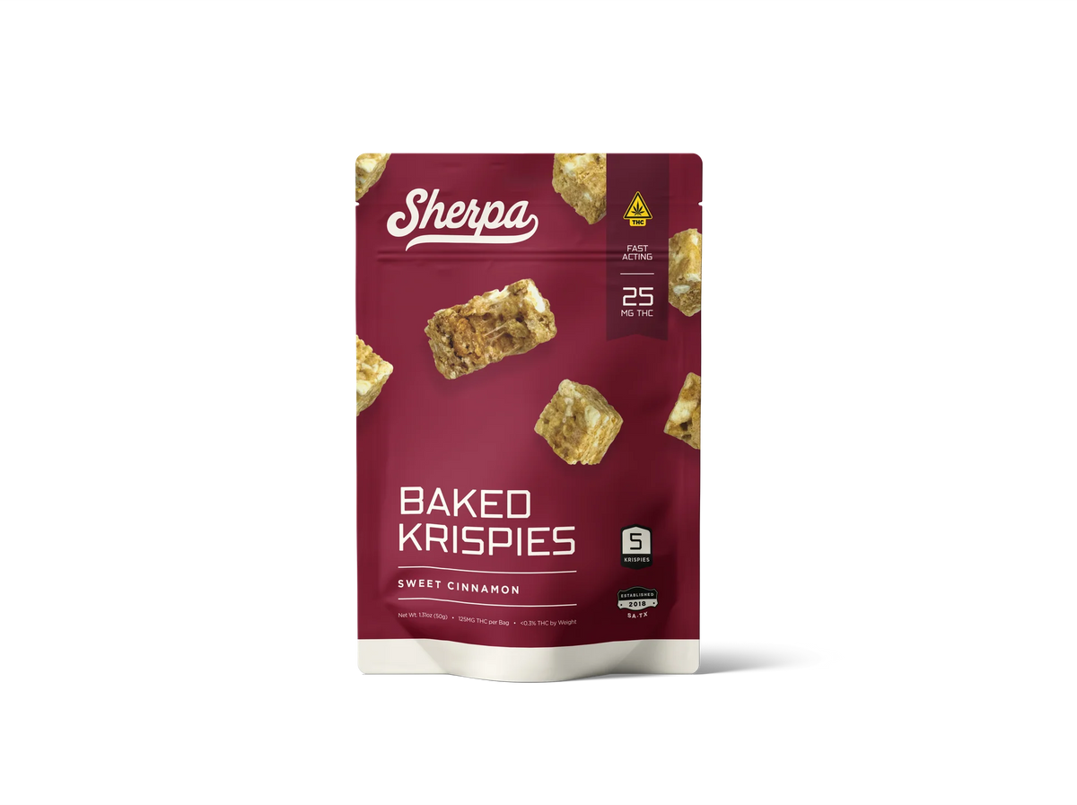 SHERPA THC BAKED KRISPIES SWEET CINNAMON 125MG 5CT