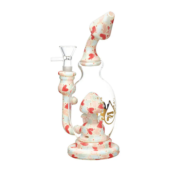WATERPIPE SILICONE GLASS MUSHROOM SWP21 8"