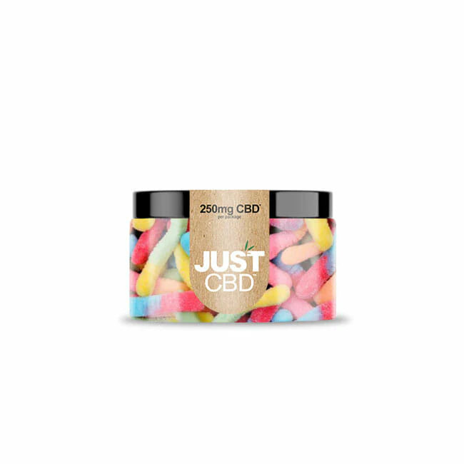 JUST CBD CANNABIDIOL GUMY SOUR WORMS 250MG