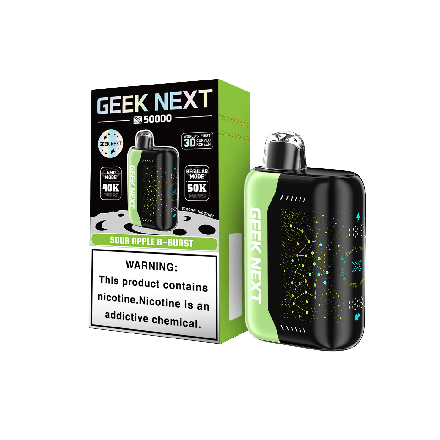 GEEK NEXT X50000 SOUR APPLE B BURST 50K