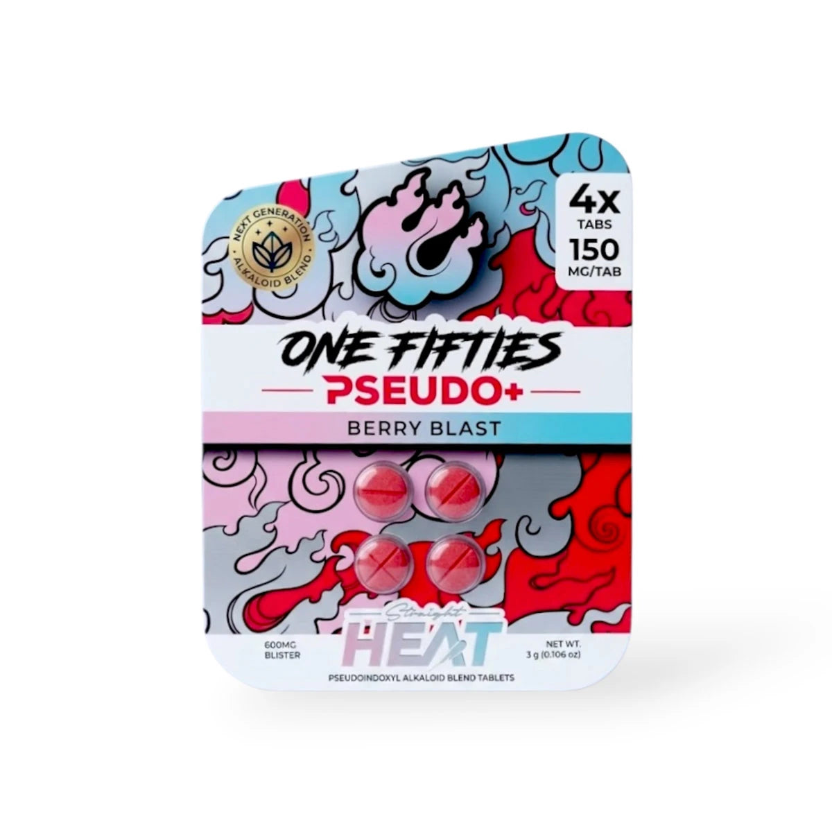 ONE FIFTIES PSEUDO PLUS BERRY BLAST 150MG 4CT