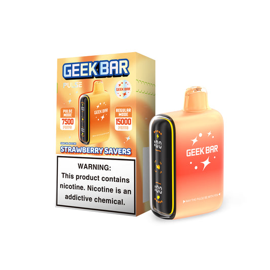 GEEK BAR PULSE STRAWBERRY SAVERS 15K|810164283726|Pack Of|5