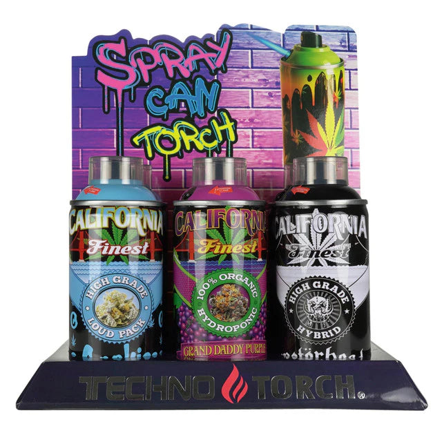 TECHNO SPRAY CAN LIGHTER 6CT