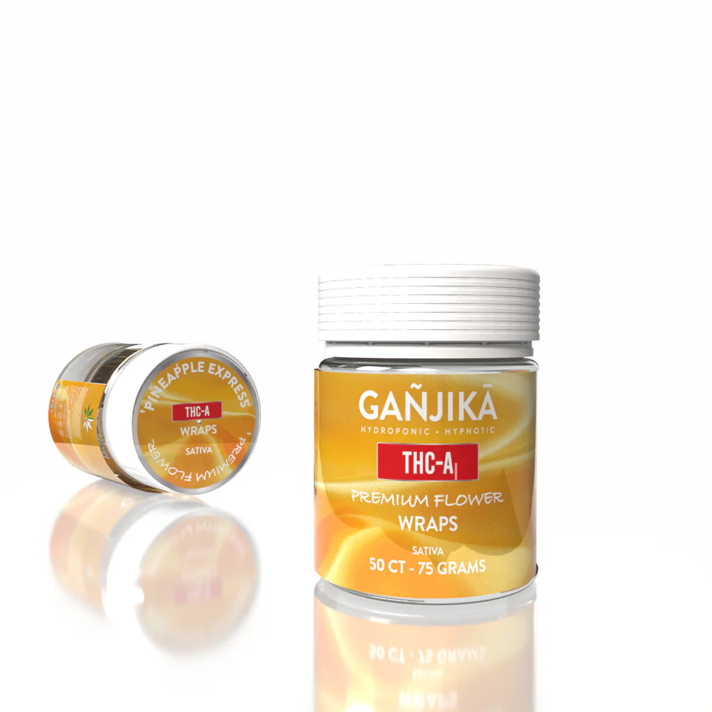 GANJIKA WRAPS PINEAPPLE EXPRESS SATIVA 50CT|168779918114|Pack Of|50