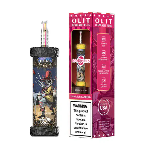 OLIT HOOKAH LIT PLUS TROPICAL STRWBERRY 100K