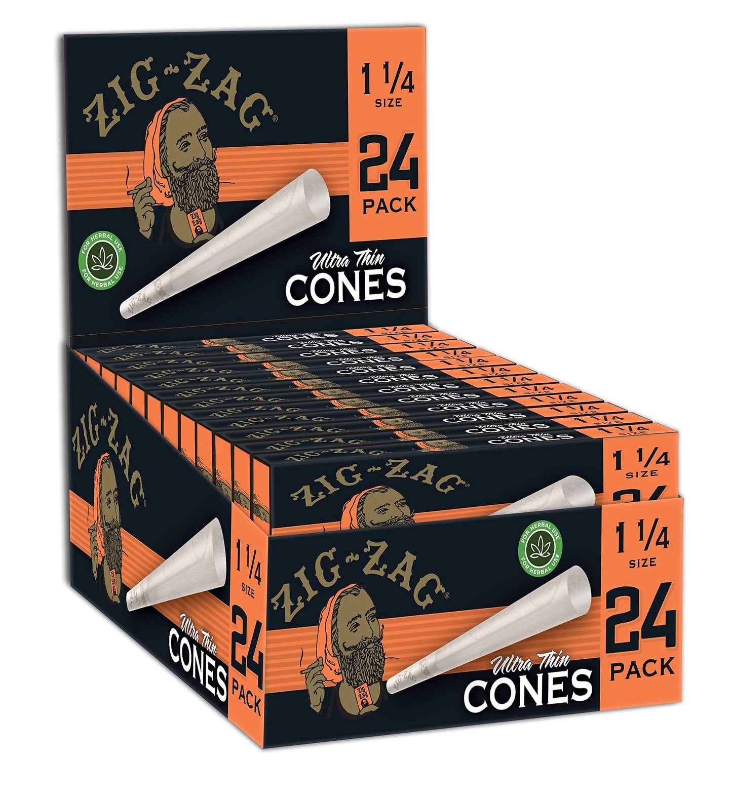 ZIG ZAG ULTRA THIN CONE 1 1/4 24CT 6028