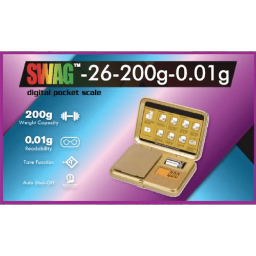 SWAG DIGITAL POCKET SCALE 26 GOLD 0.01G 200G