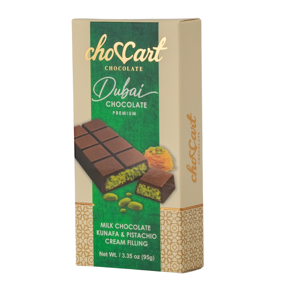 CHOCCART MILK CHOCOLATE KUNAFA FLILINGE 95GM