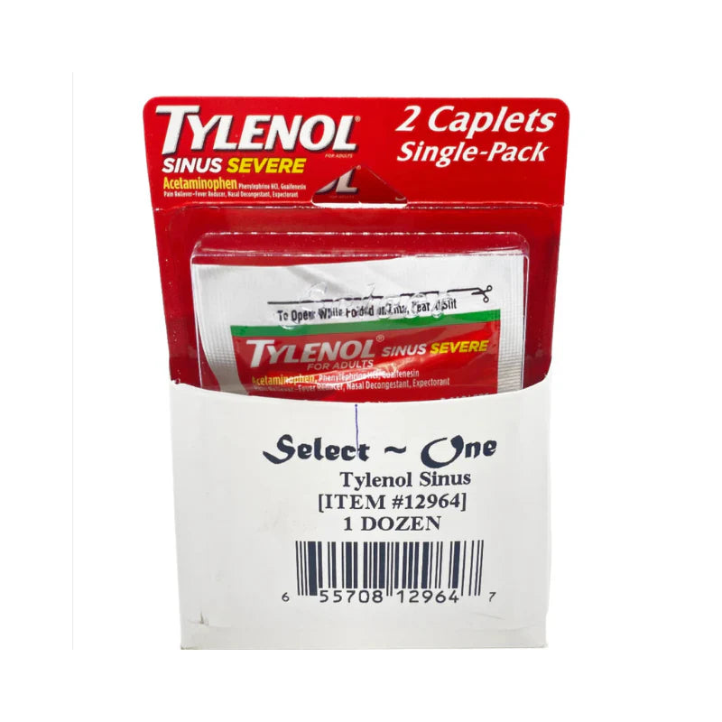 Tylenol Sinus Severe Single Pack Blister 12 x 1 12cs|655708129630|Pack Of|12