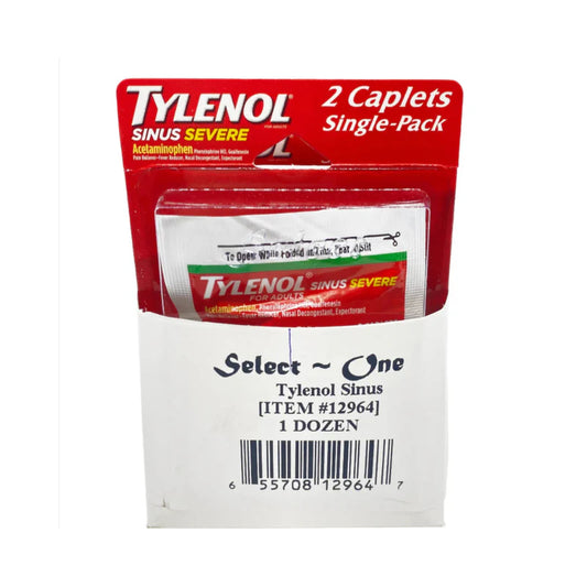 Tylenol Sinus Severe Single Pack Blister 12 x 1 12cs|655708129630|Pack Of|12