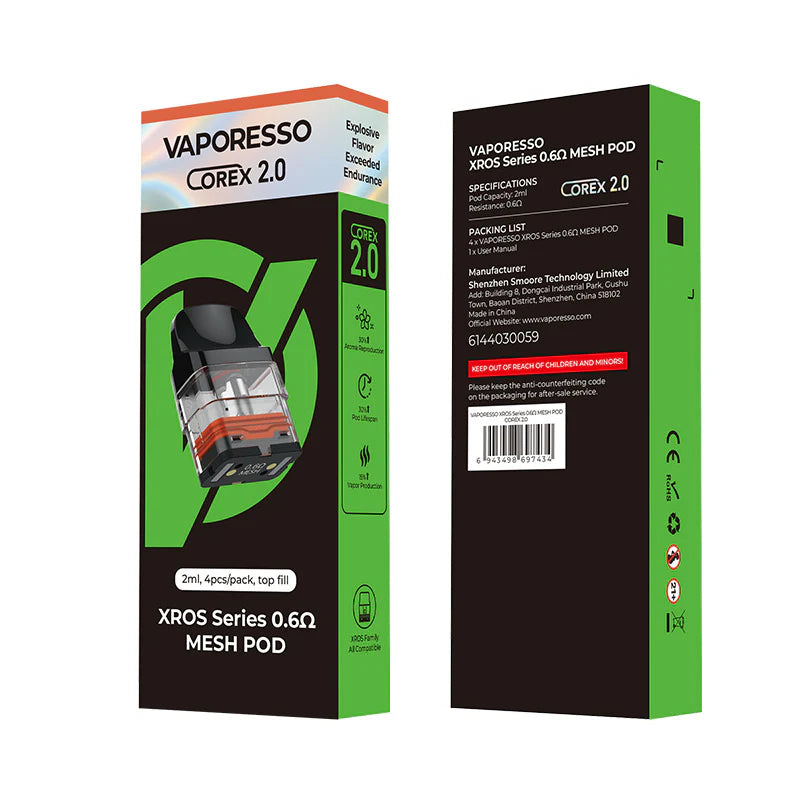 VAPORESSO XROS COIL POD 2ML COREX 0.6OHM