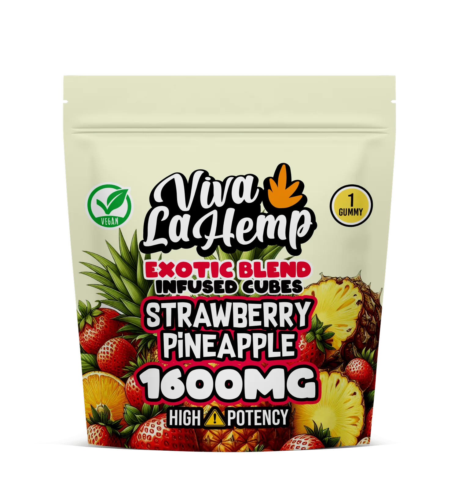 VIVA LA HEMP GUMY STRAWBERRY PINEAPPLE 1600MG