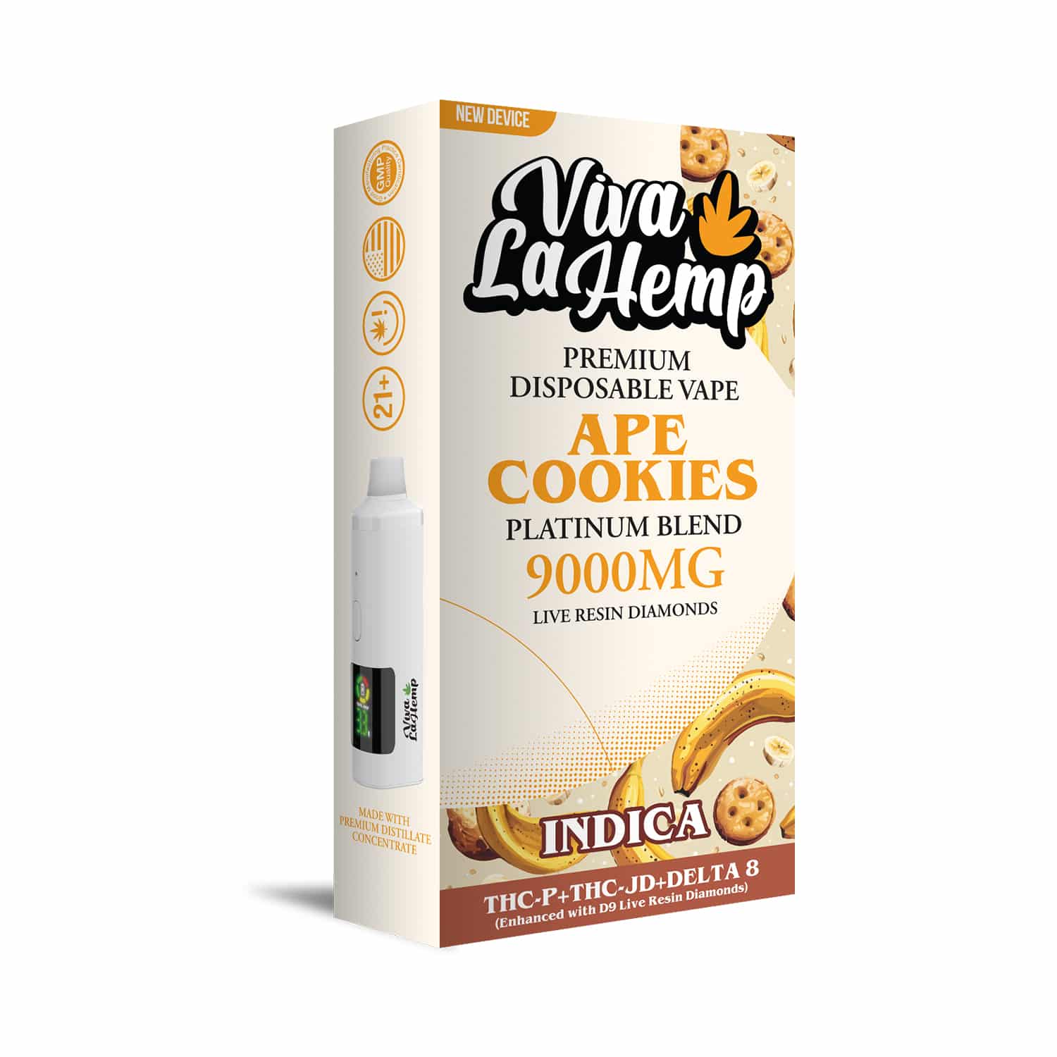 VIVA LA HEMP D9 APE COOKIES INDICA 9000MG