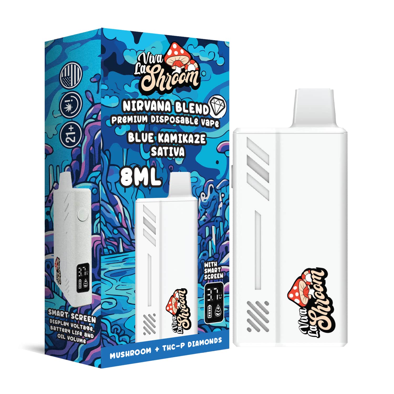 VIVA LA SHROOM THCA BLUE KAMIKAZE SAT IND 8ML