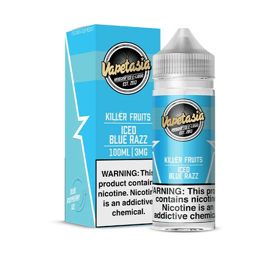 VAPETASIA  KILLER FRUITS ICE BLUE RAZZ 100ML 0MG