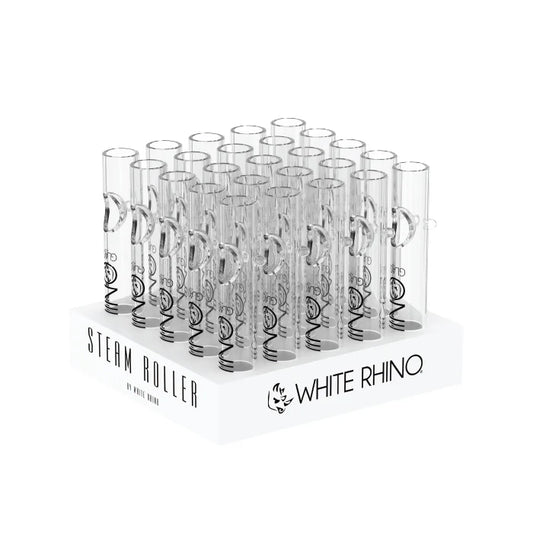WHITE RHINO GLASS STEAM ROLLER 25CT