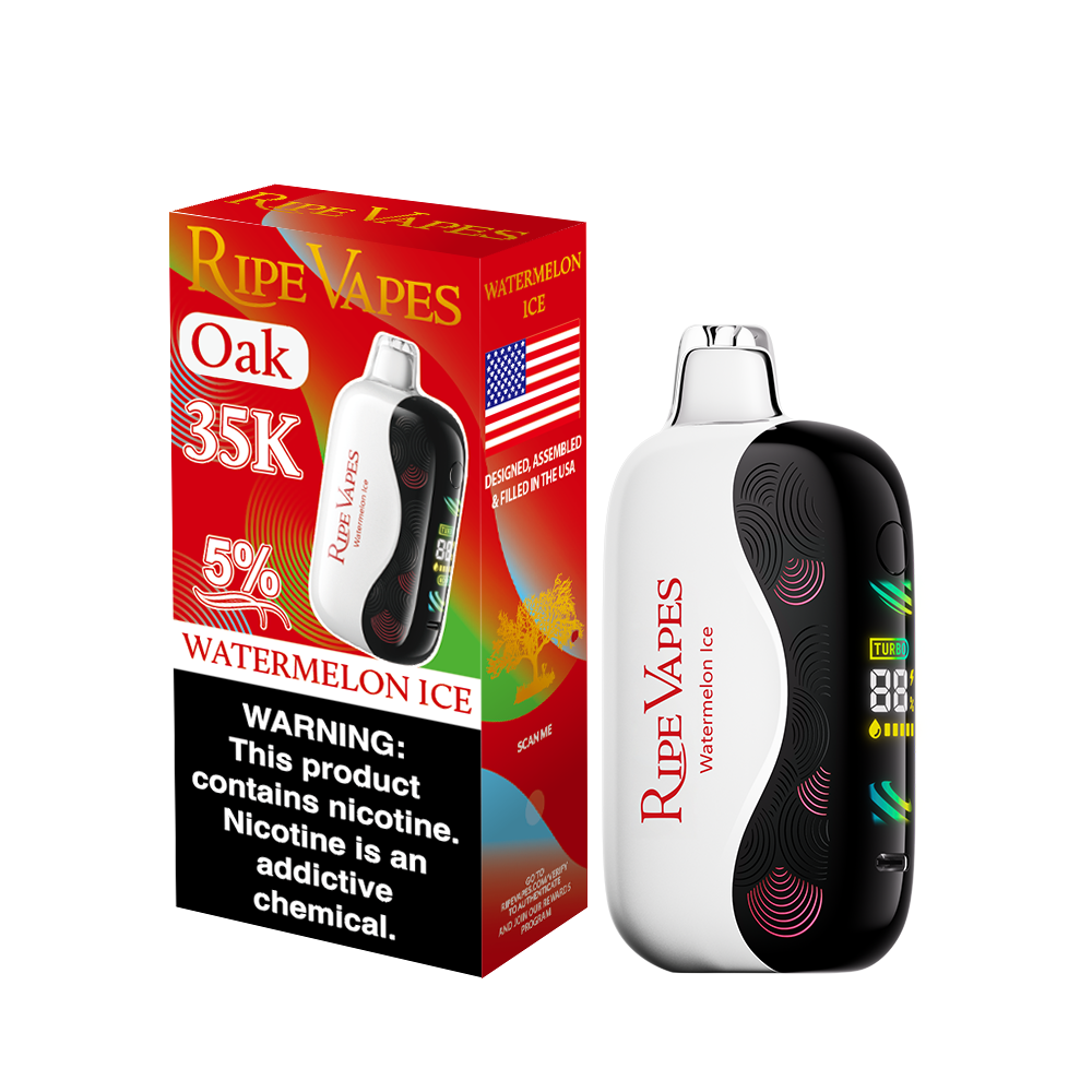 RIPE VAPES OAK 35K|RIPE VAPES OAK WATERMELON ICE 35K|735380331283|Pack of 5