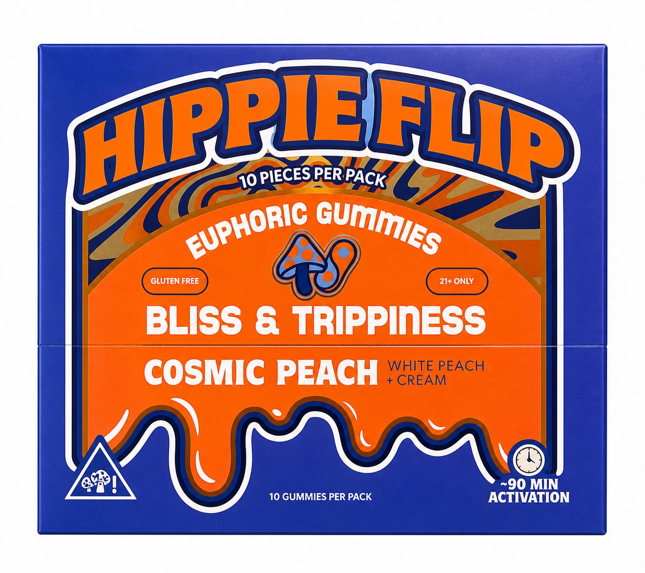 HIPPIE FLIP GUMMY COSMIC PEACH + WHITE PEACH CREAM 6GM