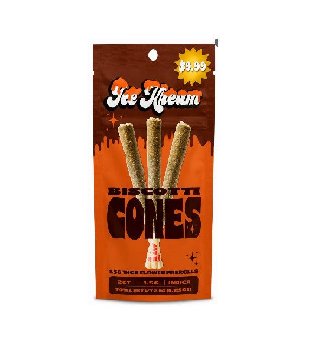 ICE KREAM THCA FLWR PROLL BISCOTTI CONES 1.5GM 3CT