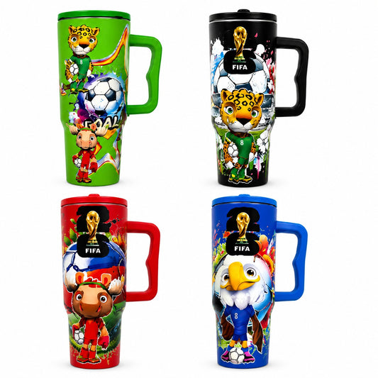 FIFA WORLD CUP TUMBLER ASSORTED DESIGN & COLOR 40OZ 1CT