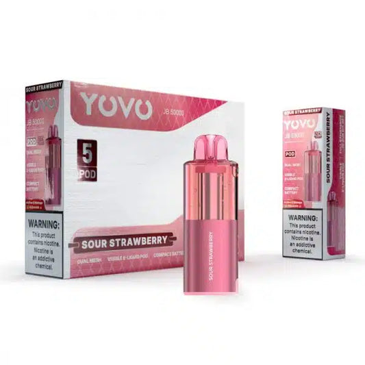 YOVO JB50000 POD 50K |SOUR STRAWBERRY 50K |6976984855773|PKOF 5