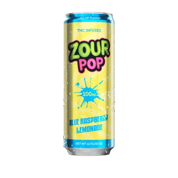 ZOUR POP THC BLUE RASPBERRY LEMONADE 100MG 12OZ