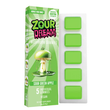 ZOUR DREAM MUSHROOM GUUMY SOUR GREEN APPLE