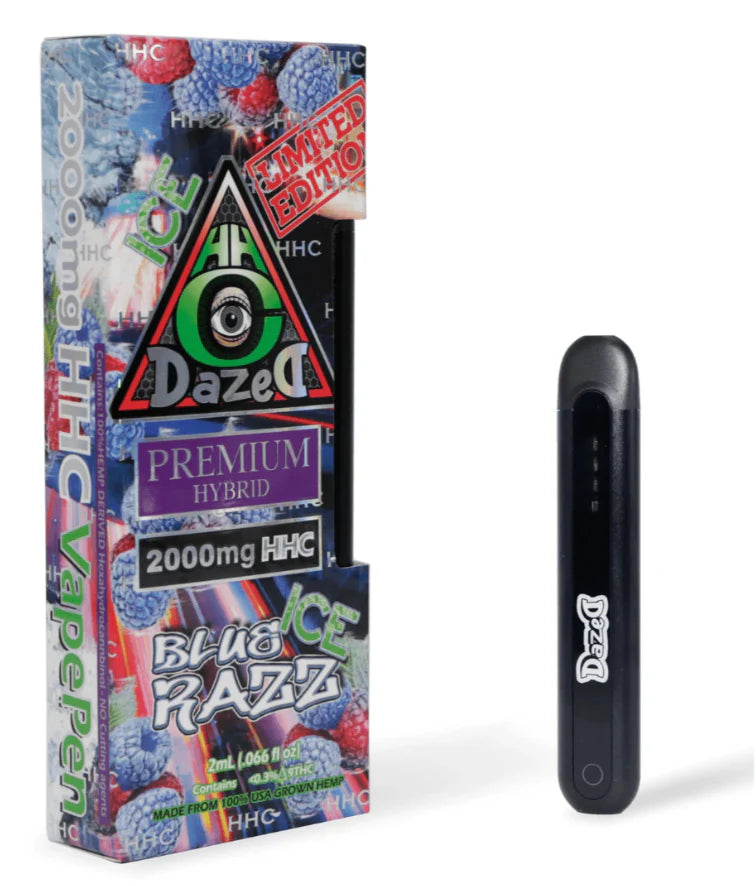 DAZED PREMIUM HHC BLUE RAZZ ICE HYBRID 2000MG