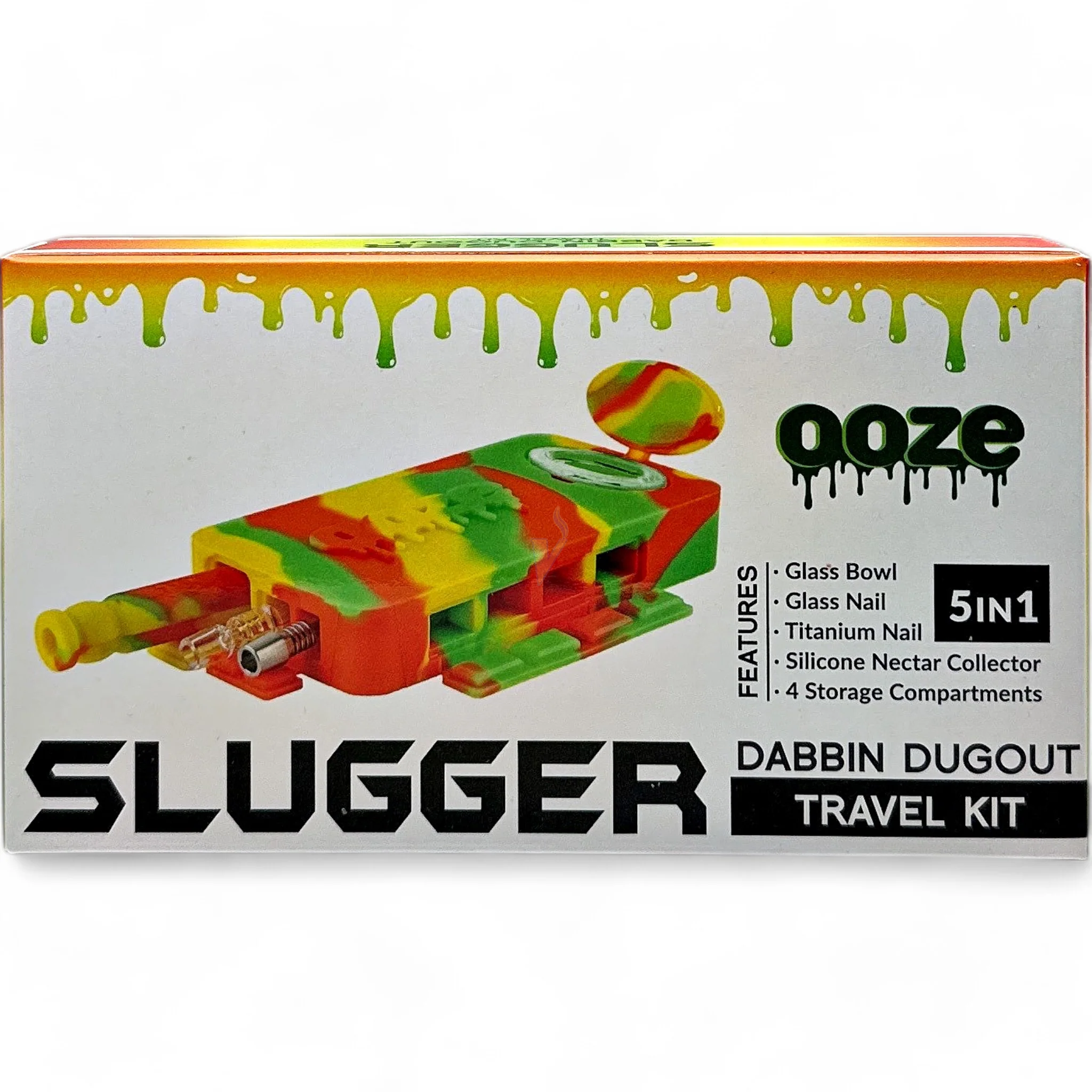 OOZE SLUGGER DABBIN TRAVEL KIT RASTA 5 IN 1