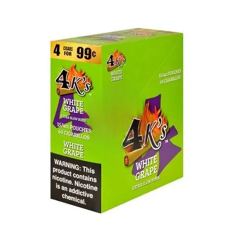 4KS CIGARILLOS WHITE GRAPE 4CT