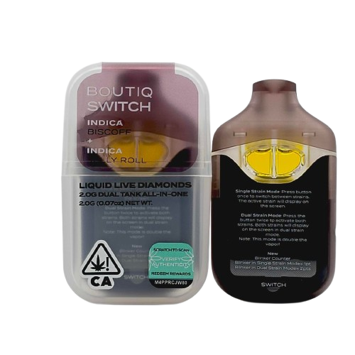 BOUTIQ SWITCH BISCOFF JELLY ROLL INDICA 2G