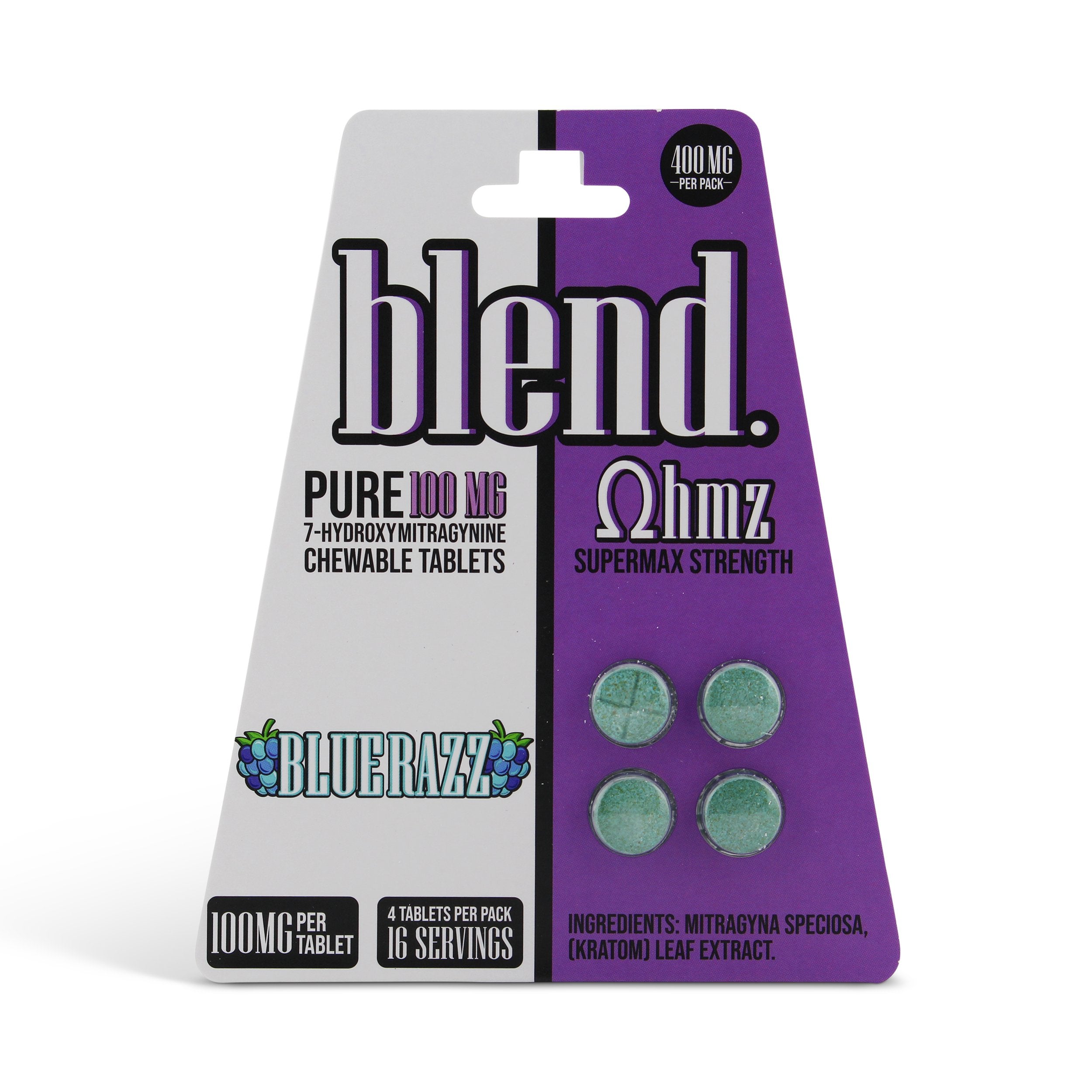 BLEND PURE 7 HYDROXY BLUE RAZZ 100MG 4CT