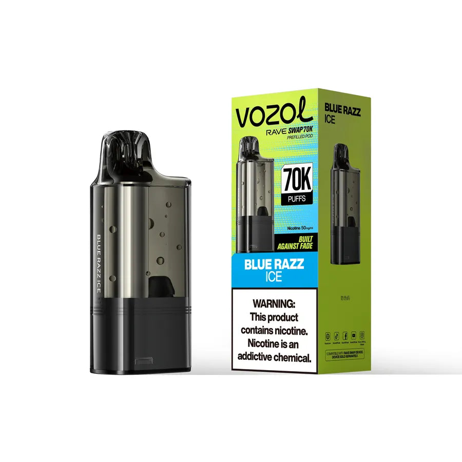 VOZOL RAVE SWAP POD BLUE RAZZ ICE 70K