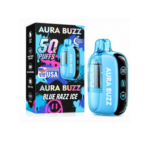 AURA BUZZ KIT BLUE RAZZ ICE 50K