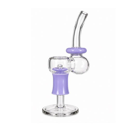 MILKY ON CLEAR LARGE BUBBLER