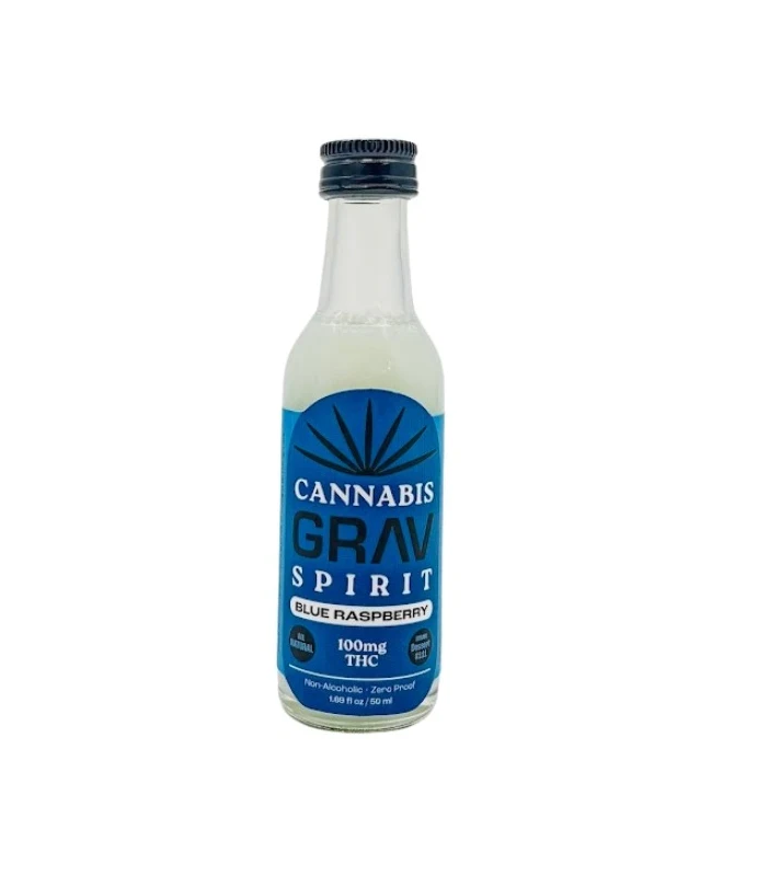 GRAV CANNABIS SPIRIT BLUE RASPBERRY 100MG 50ML